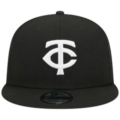 Minnesota Twins New Era Trucker 9FIFTY Snapback Hat - Black - New Era on Sale