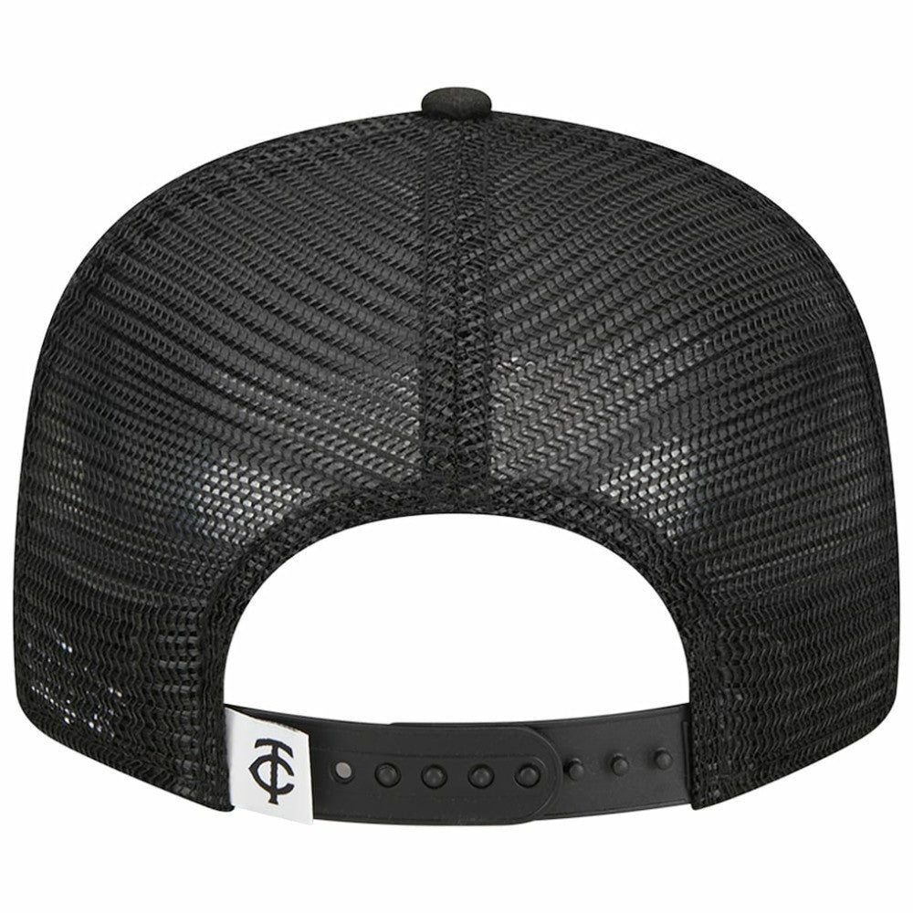 Minnesota Twins New Era Trucker 9FIFTY Snapback Hat - Black - New Era on Sale