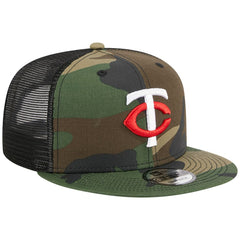 Minnesota Twins New Era Woodland Camo Trucker 9FIFTY Snapback Hat - Camo - New Era Lifestyle