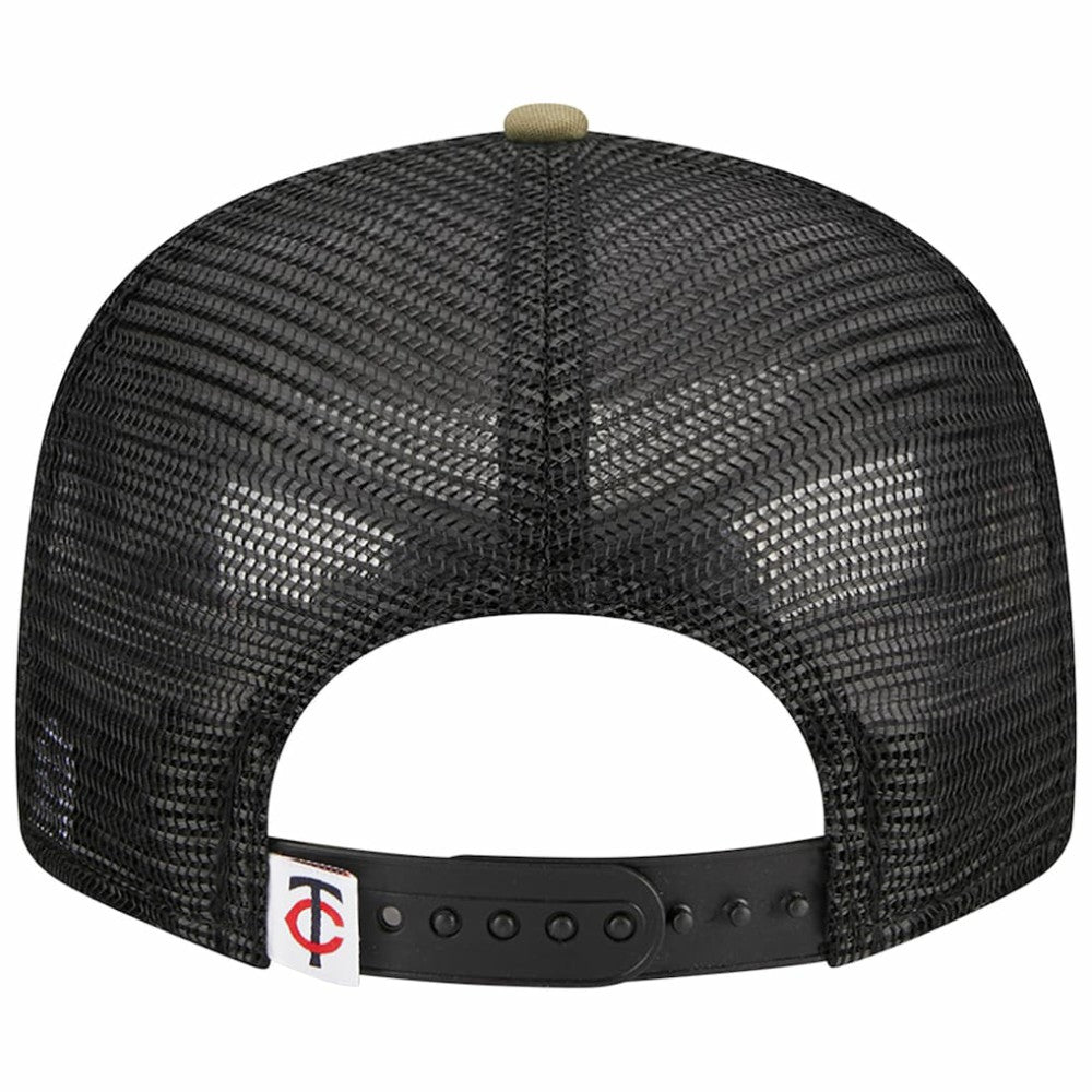 Minnesota Twins New Era Woodland Camo Trucker 9FIFTY Snapback Hat - Camo - New Era Lifestyle