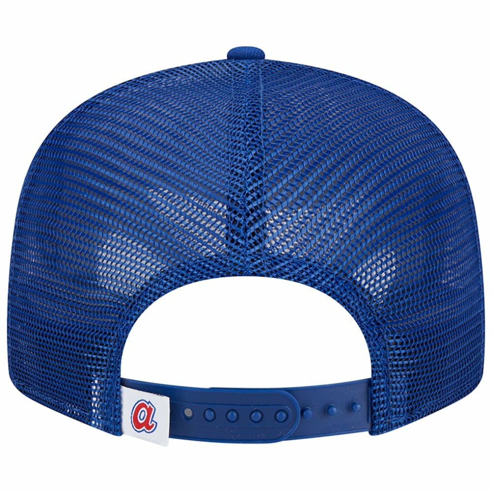 Atlanta Braves New Era Cooperstown Collection Team Color Trucker 9FIFTY Snapback Hat - Royal - New Era Lifestyle
