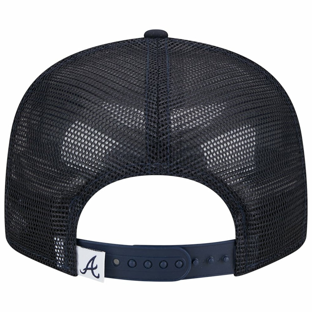 Atlanta Braves New Era Team Color Trucker 9FIFTY Snapback Hat - Navy - New Era Lifestyle
