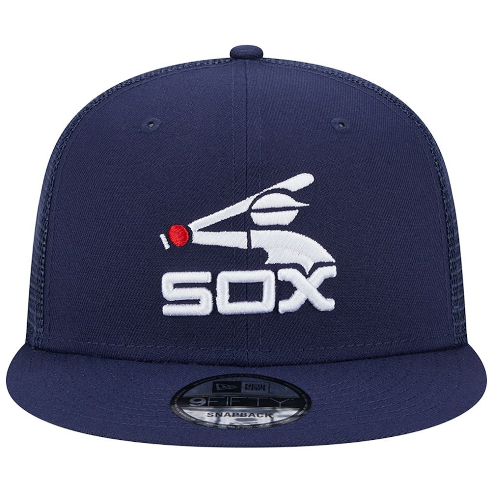 Chicago White Sox New Era Cooperstown Collection Team Color Trucker 9FIFTY Snapback Hat - Navy - New Era Sale
