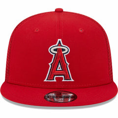 Los Angeles Angels New Era Team Color Trucker 9FIFTY Snapback Hat - Red - New Era on Sale