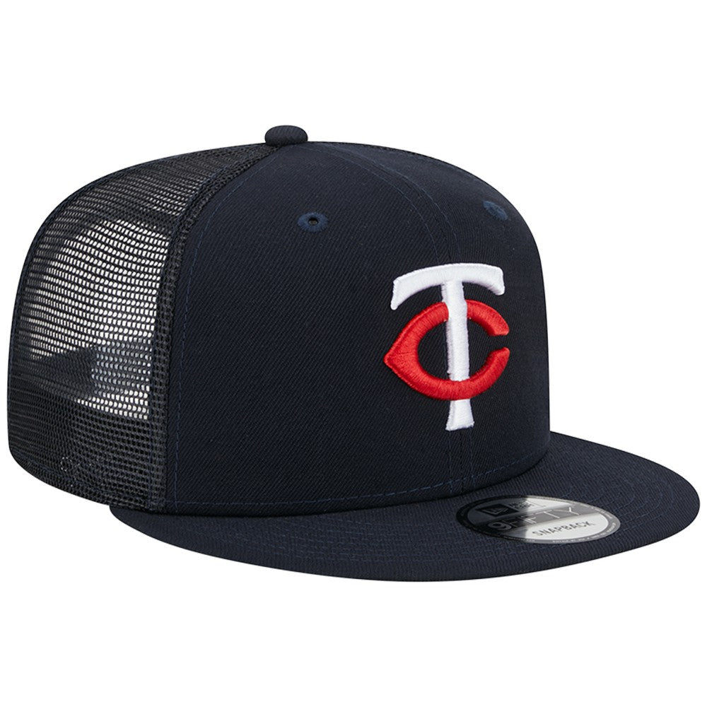 Minnesota Twins New Era Team Color Trucker 9FIFTY Snapback Hat - Navy - New Era Online