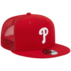 Philadelphia Phillies New Era Team Color Trucker 9FIFTY Snapback Hat - Red - New Era on Sale