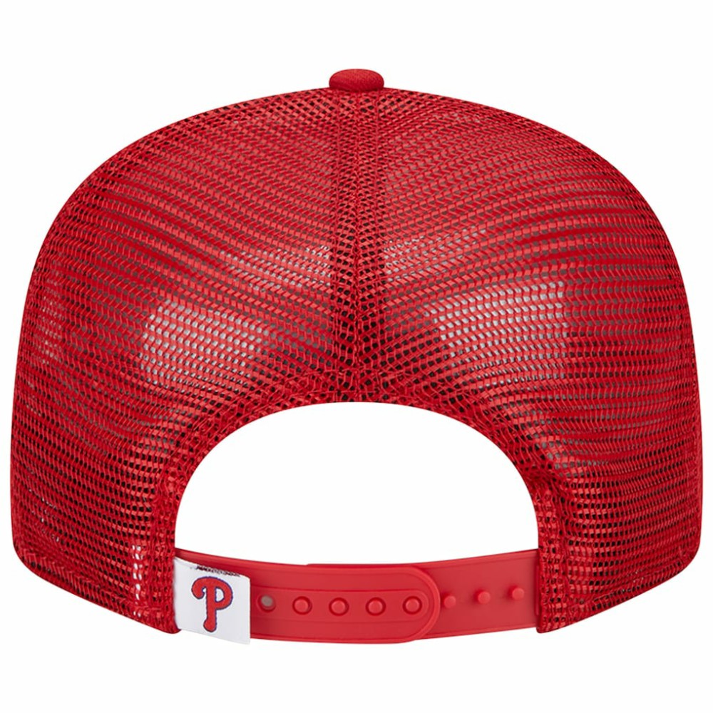 Philadelphia Phillies New Era Team Color Trucker 9FIFTY Snapback Hat - Red - New Era on Sale