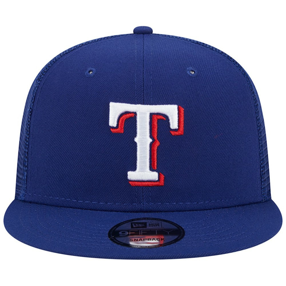 Texas Rangers New Era Team Color Trucker 9FIFTY Snapback Hat - Royal - New Era on Sale