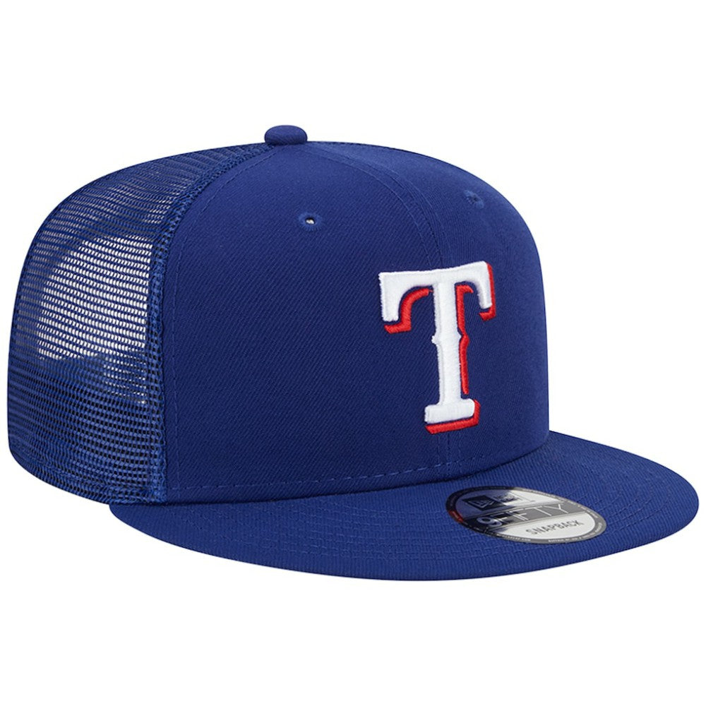 Texas Rangers New Era Team Color Trucker 9FIFTY Snapback Hat - Royal - New Era on Sale