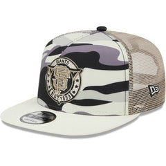 San Francisco Giants New Era Chrome Camo A-Frame 9FIFTY Trucker Snapback Hat - White - New Era on Sale