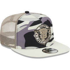 San Francisco Giants New Era Chrome Camo A-Frame 9FIFTY Trucker Snapback Hat - White - New Era on Sale