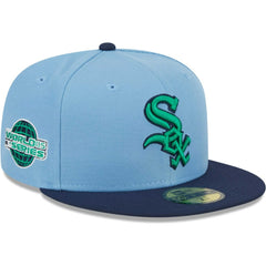 Chicago White Sox New Era Green Undervisor 59FIFTY Fitted Hat - Light Blue/Navy - New Era on Sale