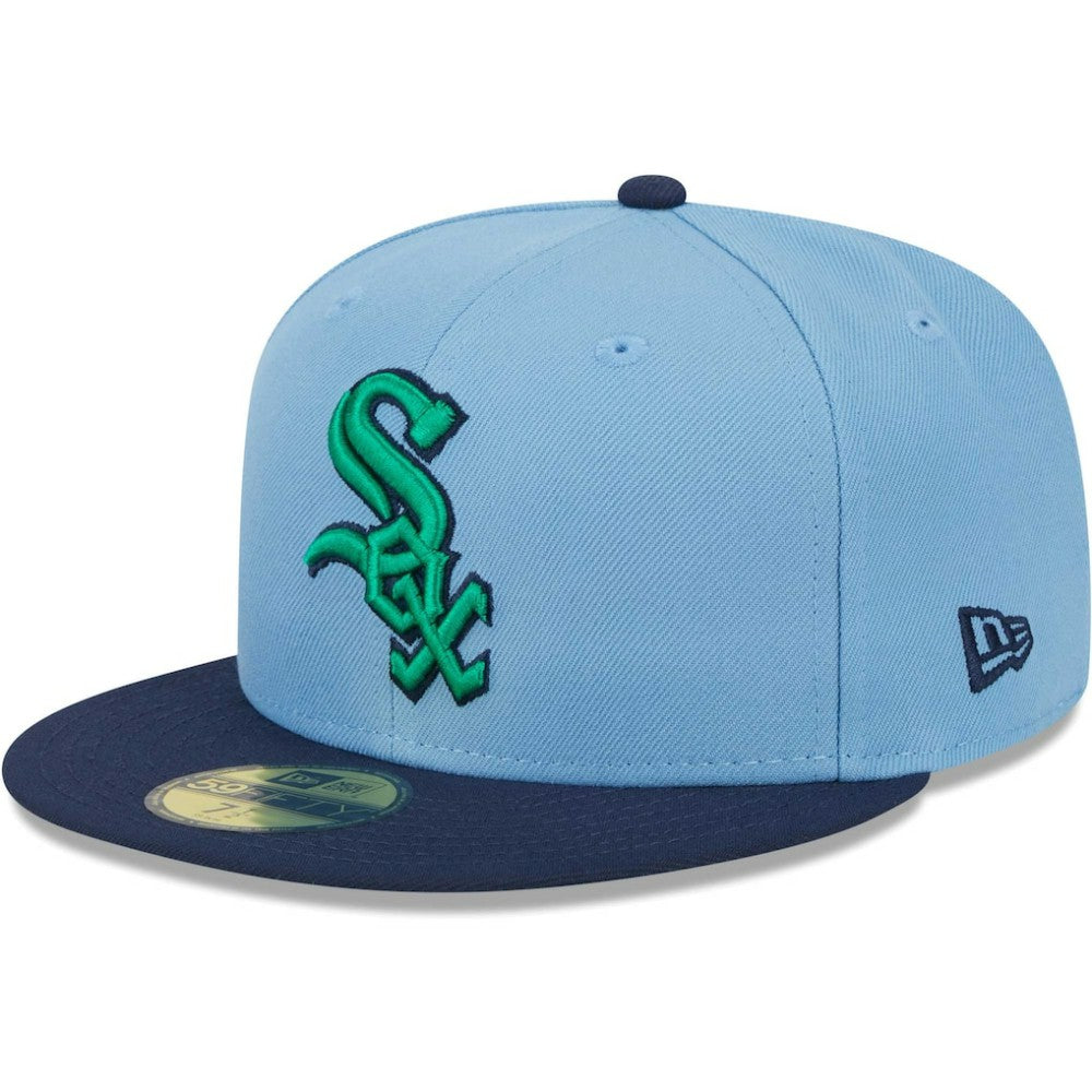 Chicago White Sox New Era Green Undervisor 59FIFTY Fitted Hat - Light Blue/Navy - New Era on Sale
