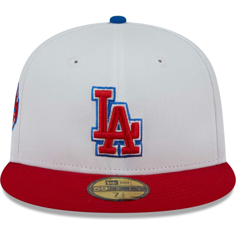 Los Angeles Dodgers New Era Undervisor 59FIFTY Fitted Hat - White/Red - New Era Sale