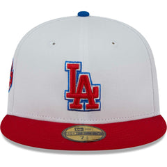 Los Angeles Dodgers New Era Undervisor 59FIFTY Fitted Hat - White/Red - New Era Sale