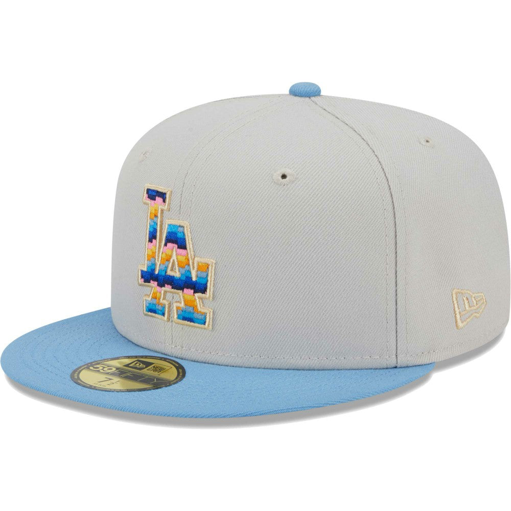 Los Angeles Dodgers New Era Beach Front 59FIFTY Fitted Hat - Natural - New Era Sale