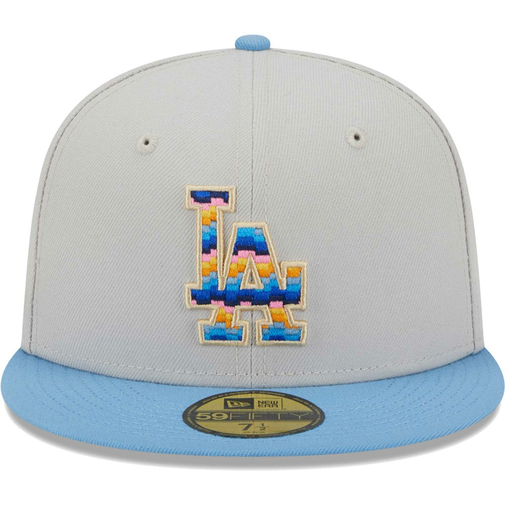 Los Angeles Dodgers New Era Beach Front 59FIFTY Fitted Hat - Natural - New Era Sale