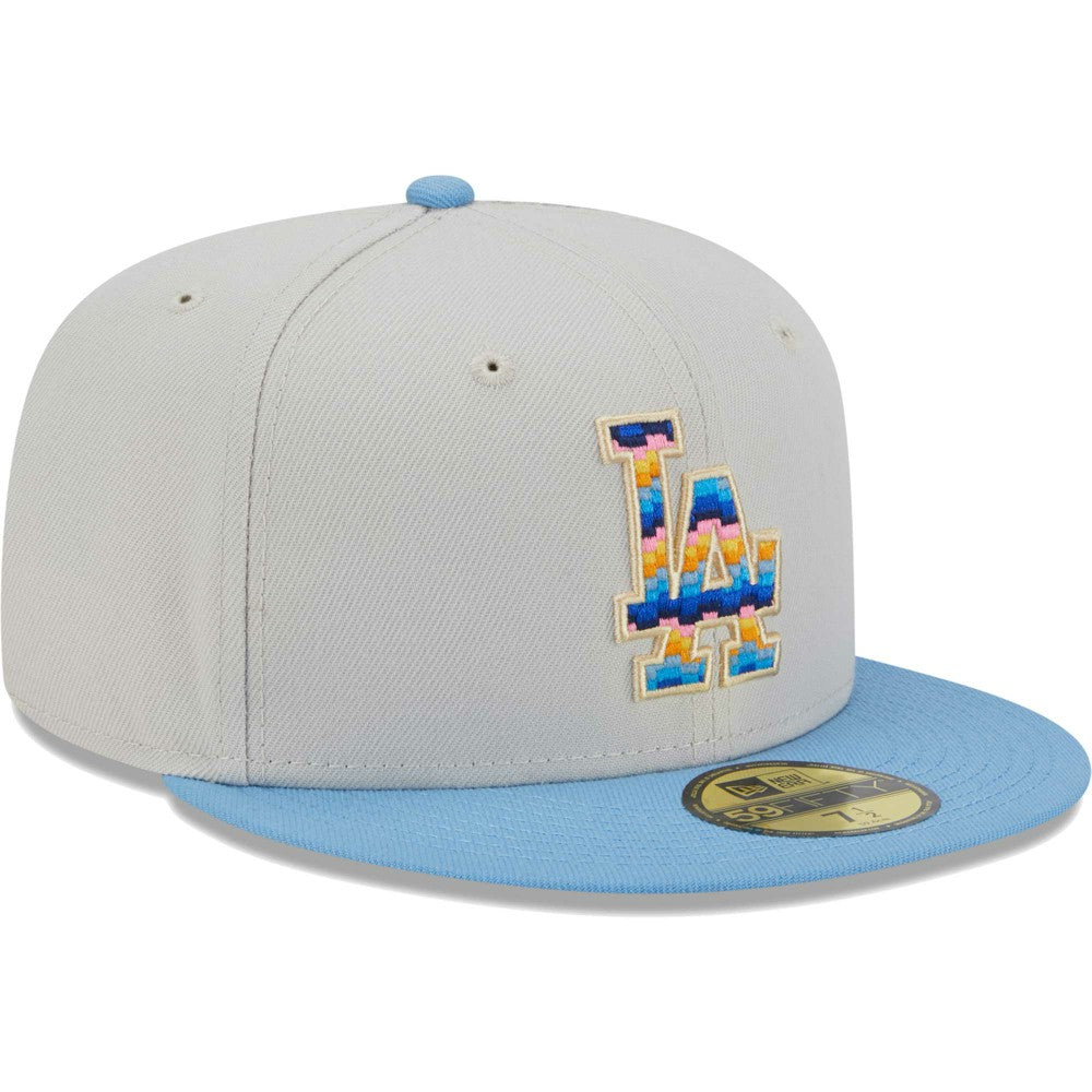 Los Angeles Dodgers New Era Beach Front 59FIFTY Fitted Hat - Natural - New Era Sale
