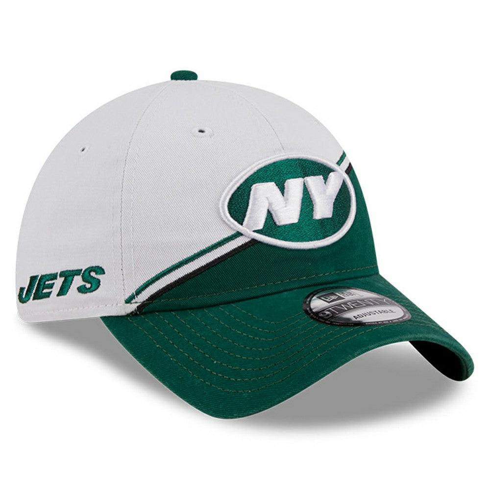 New York Jets New Era 2023 Sideline 9TWENTY Adjustable Hat White/Green