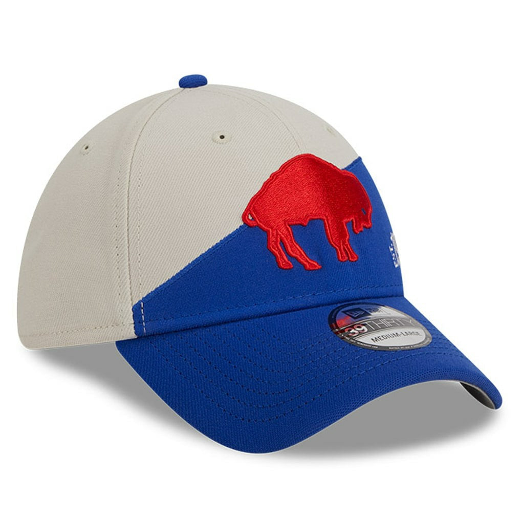 Buffalo Bills New Era 2023 Sideline Historic 39THIRTY Flex Hat Cream/Royal
