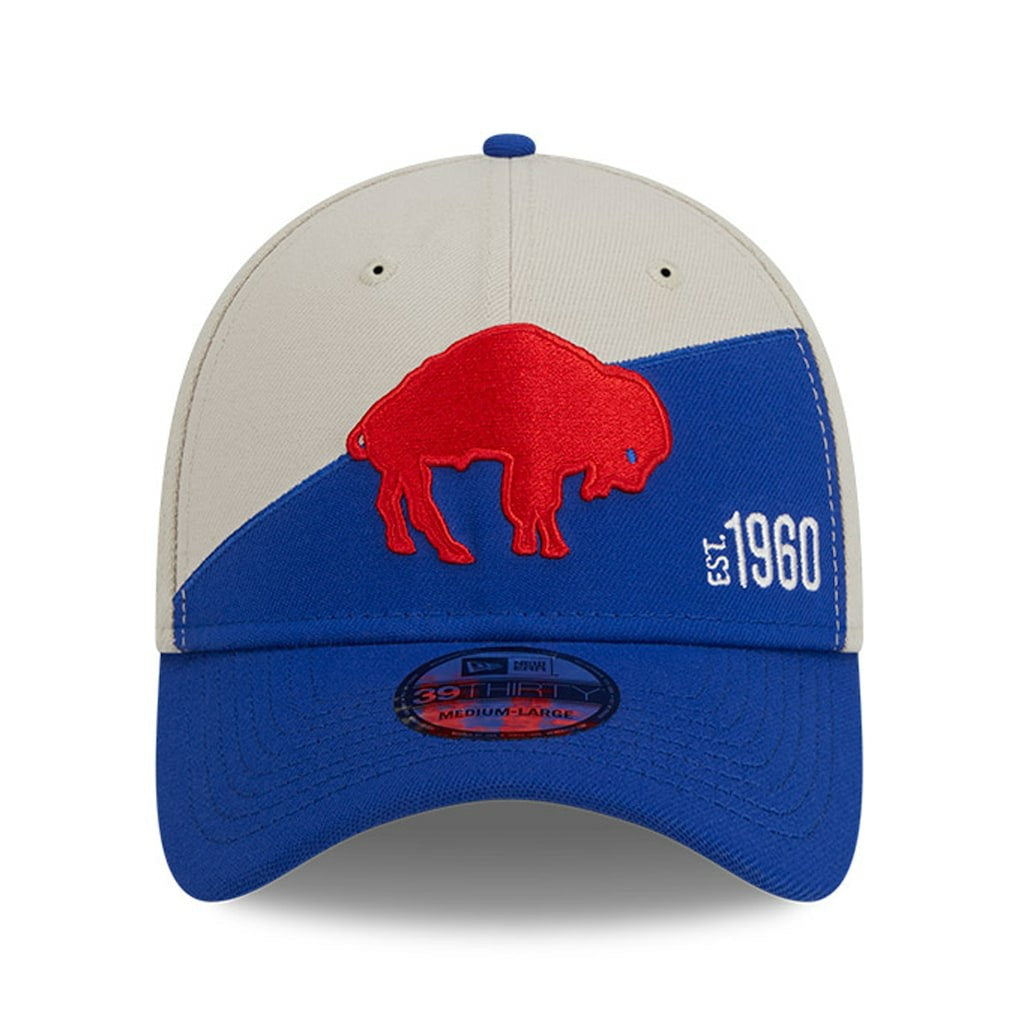 Buffalo Bills New Era 2023 Sideline Historic 39THIRTY Flex Hat Cream/Royal