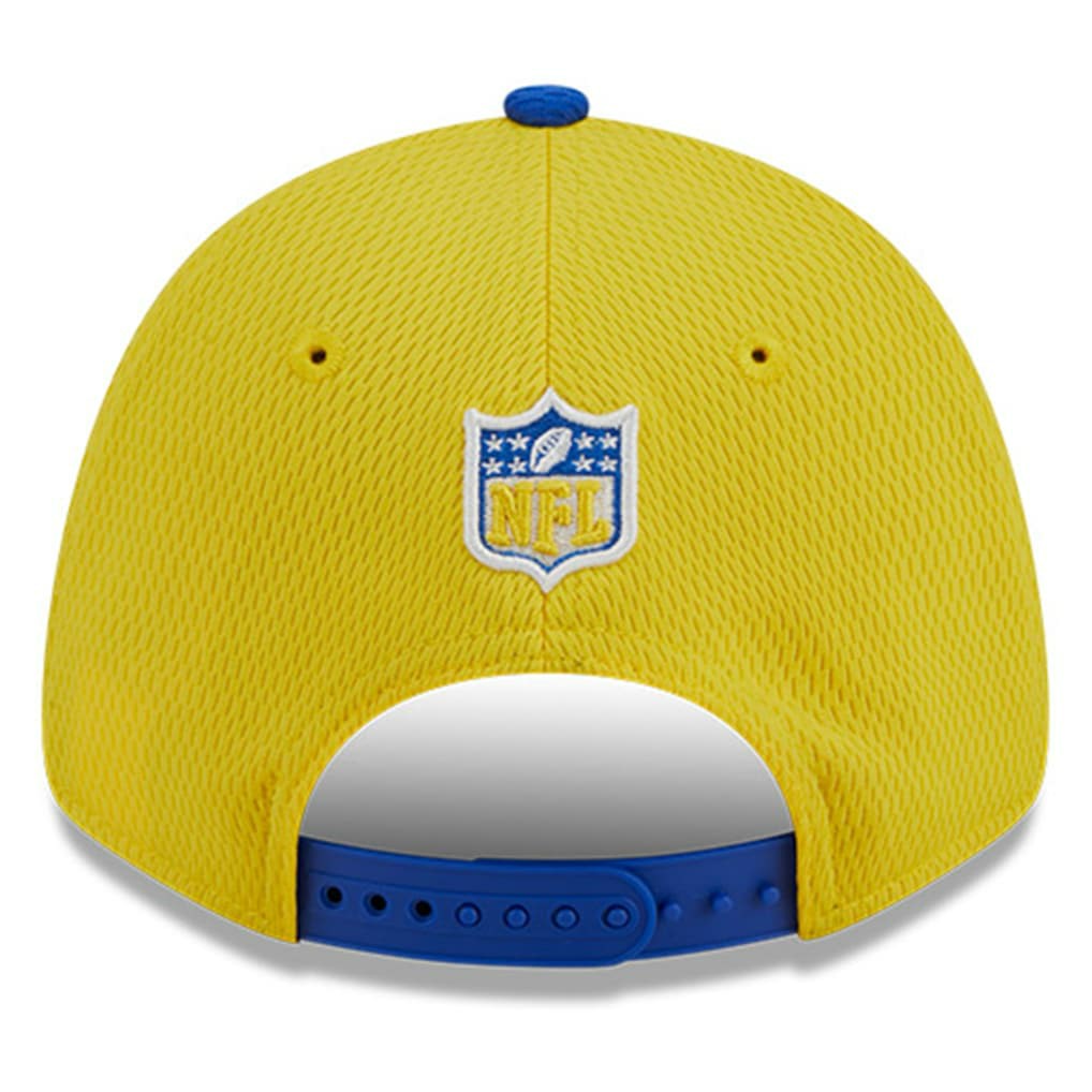 Los Angeles Rams New Era 2023 Sideline 9FORTY Adjustable Hat Gold/Royal