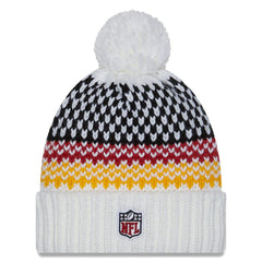 Arizona Cardinals New Era Women's 2023 Sideline Cuffed Knit Hat with Pom White