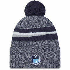 Tennessee Titans New Era 2023 Sideline Cuffed Knit Hat With Pom Navy