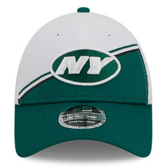New York Jets New Era 2023 Sideline 9FORTY Adjustable Hat White/Green