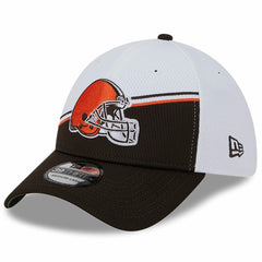 Cleveland Browns New Era 2023 Sideline 39THIRTY Flex Hat White/Brown