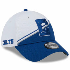 Indianapolis Colts New Era 2023 Sideline 39THIRTY Flex Hat White/Royal