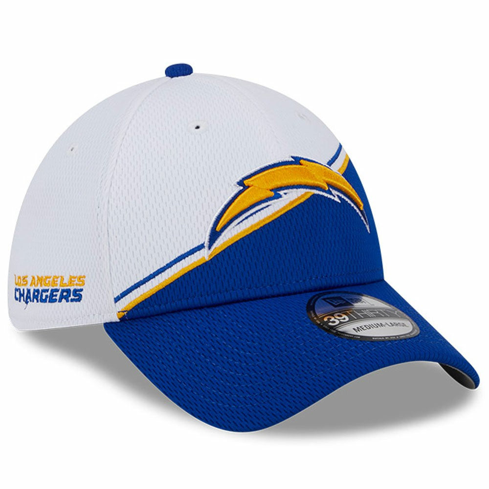 Los Angeles Chargers New Era 2023 Sideline 39THIRTY Flex Hat White/Blue