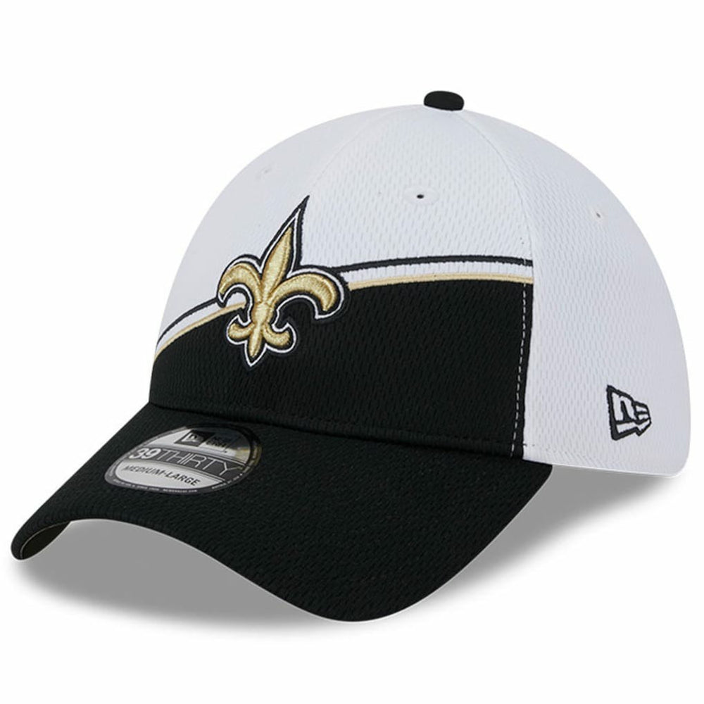 New Orleans Saints New Era 2023 Sideline 39THIRTY Flex Hat White/Black