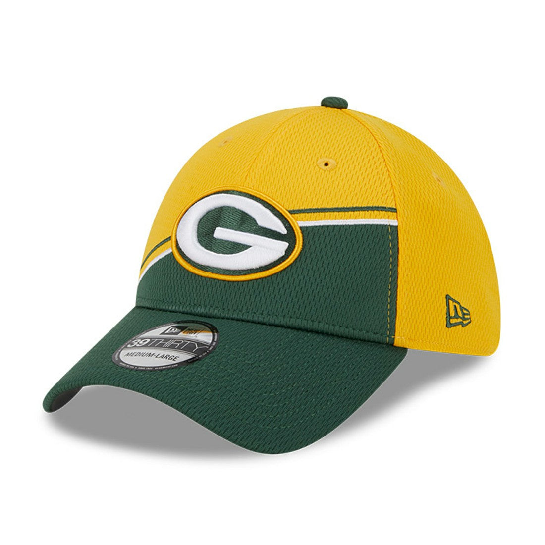 Green Bay Packers New Era 2023 Sideline 39THIRTY Flex Hat Gold/Green