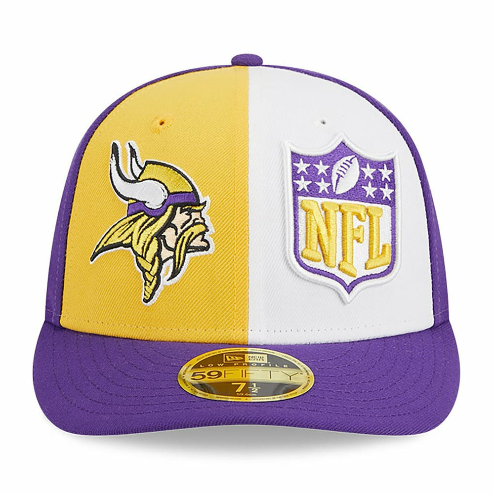 Minnesota Vikings New Era 2023 Sideline Low Profile 59FIFTY Fitted Hat Gold/Purple