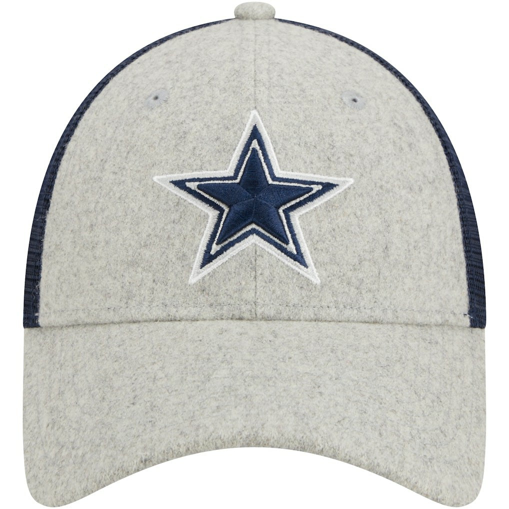 Dallas Cowboys New Era Pop Trucker 9FORTY Adjustable Hat Heather Gray/Navy