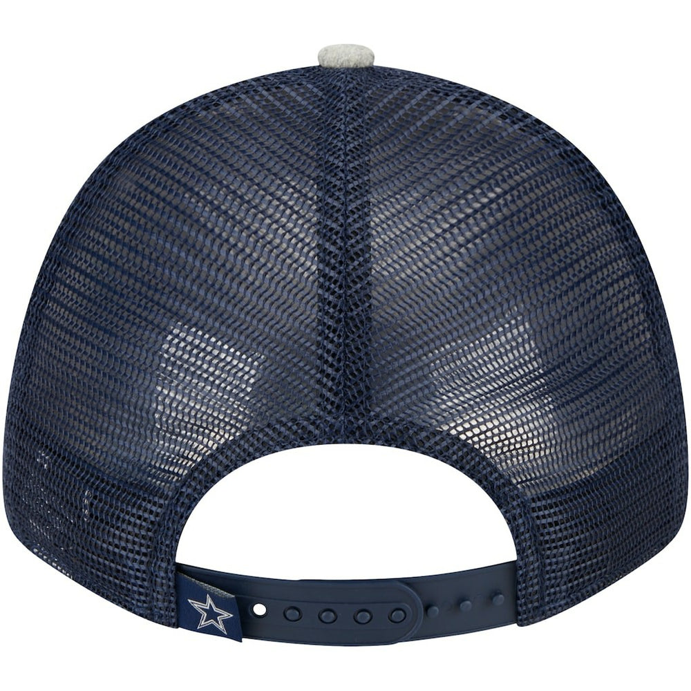 Dallas Cowboys New Era Pop Trucker 9FORTY Adjustable Hat Heather Gray/Navy