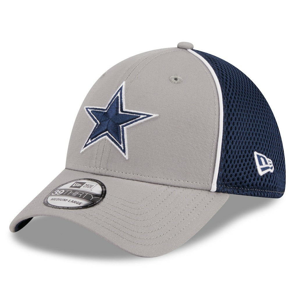 Dallas Cowboys New Era Pipe 39THIRTY Flex Hat Gray
