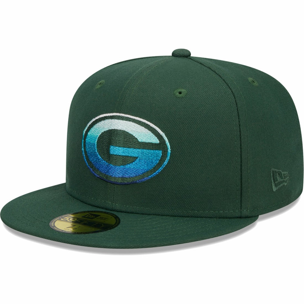 Green Bay Packers New Era Gradient 59FIFTY Fitted Hat Green