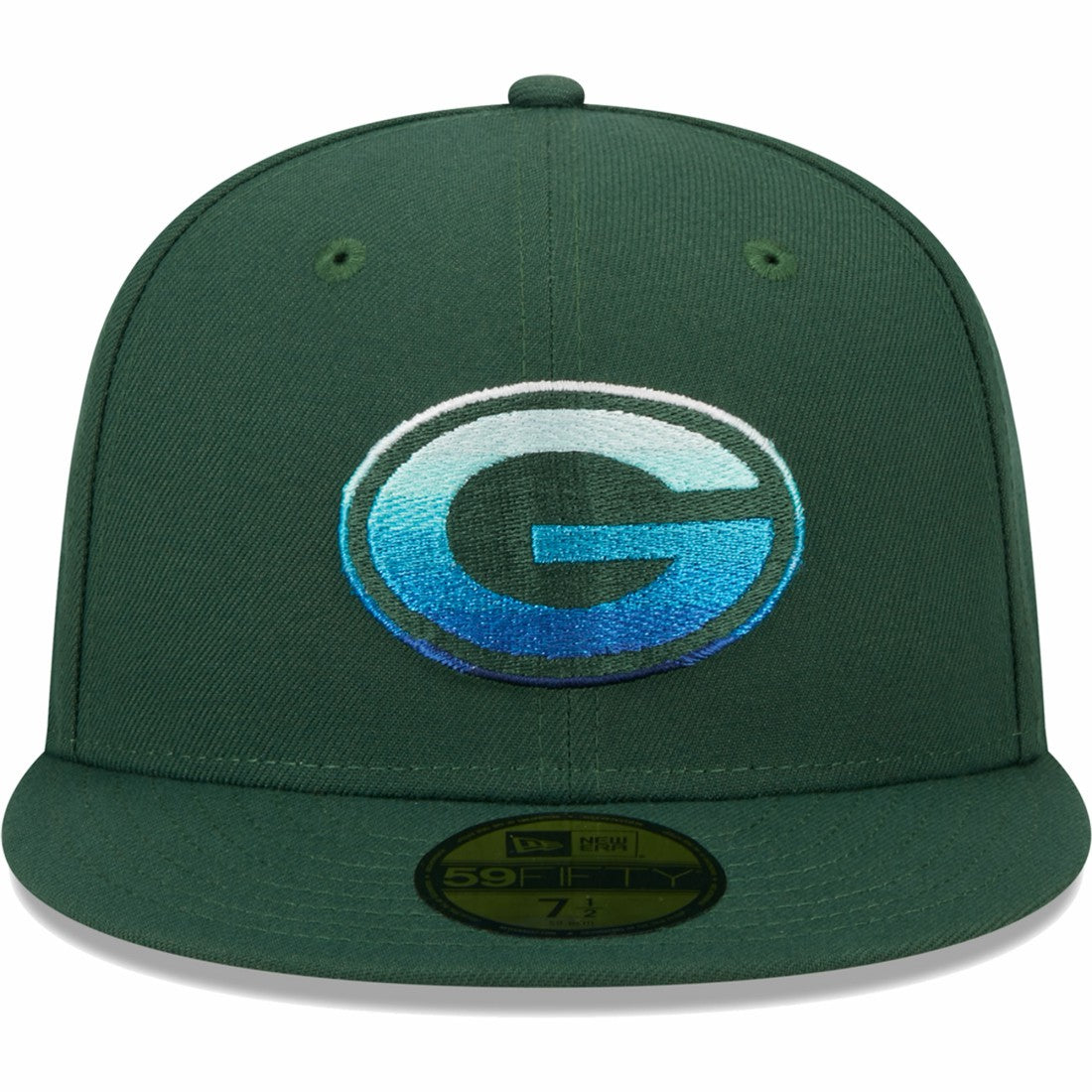 Green Bay Packers New Era Gradient 59FIFTY Fitted Hat Green