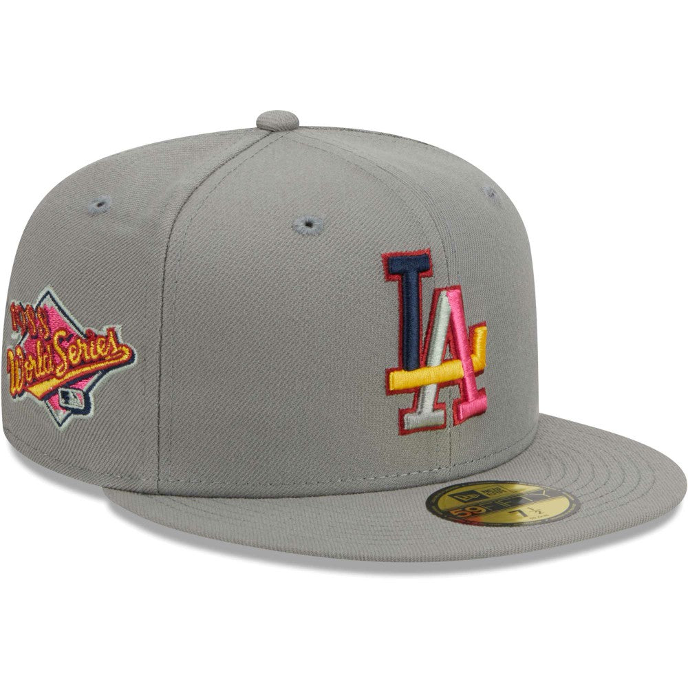 Los Angeles Dodgers New Era Color Pack 59FIFTY Fitted Hat - Gray - New Era Lifestyle