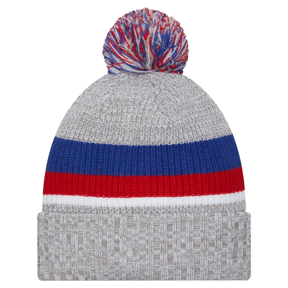 New York Giants New Era Youth Cuffed Knit Hat with Pom Heather Gray