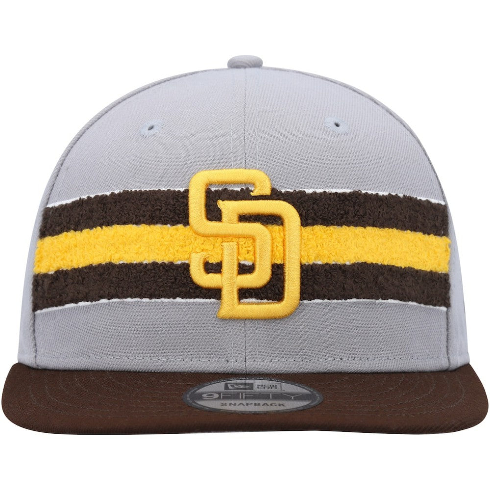 San Diego Padres New Era Band 9FIFTY Snapback Hat - Gray/Brown - New Era Online