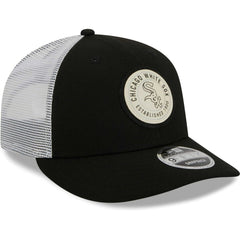 Chicago White Sox New Era Circle Trucker Low Profile 9FIFTY Snapback Hat - Black - New Era Discount