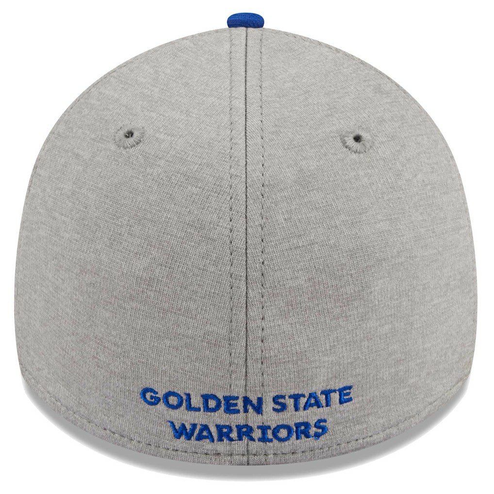 Golden State Warriors Striped 39THIRTY Flex Hat for sale Gray/Royal | New Era Near Me