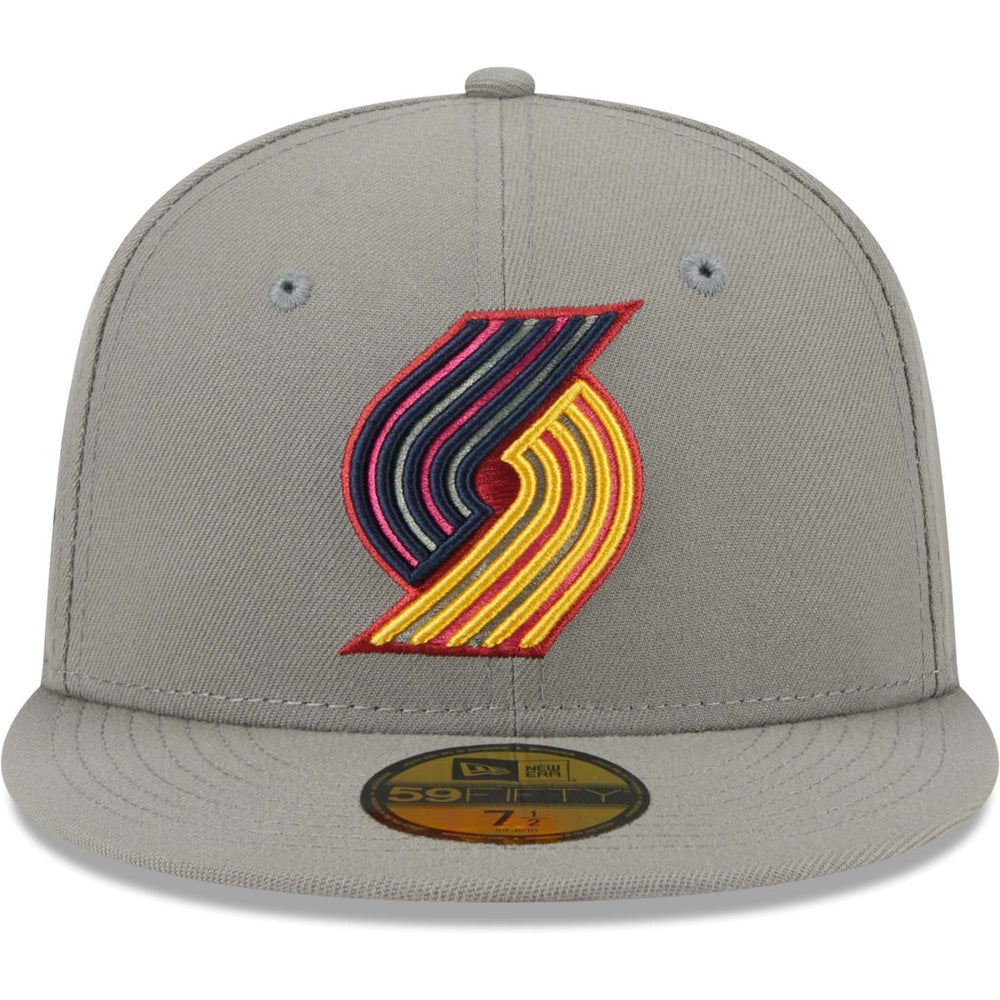 Portland Trail Blazers Color Pack 59FIFTY Fitted Hat Gray | New Era discount