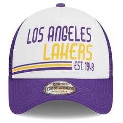 Los Angeles Lakers Lift Pass Foam Front Trucker 9FORTY Adjustable Hat White | New Era online