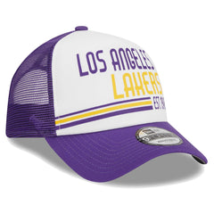 Los Angeles Lakers Lift Pass Foam Front Trucker 9FORTY Adjustable Hat White | New Era online