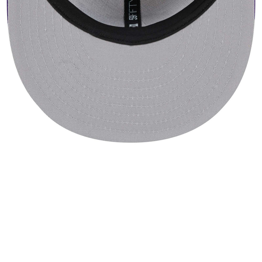 Los Angeles Lakers Throwback Satin 59FIFTY Fitted Hat White | New Era online