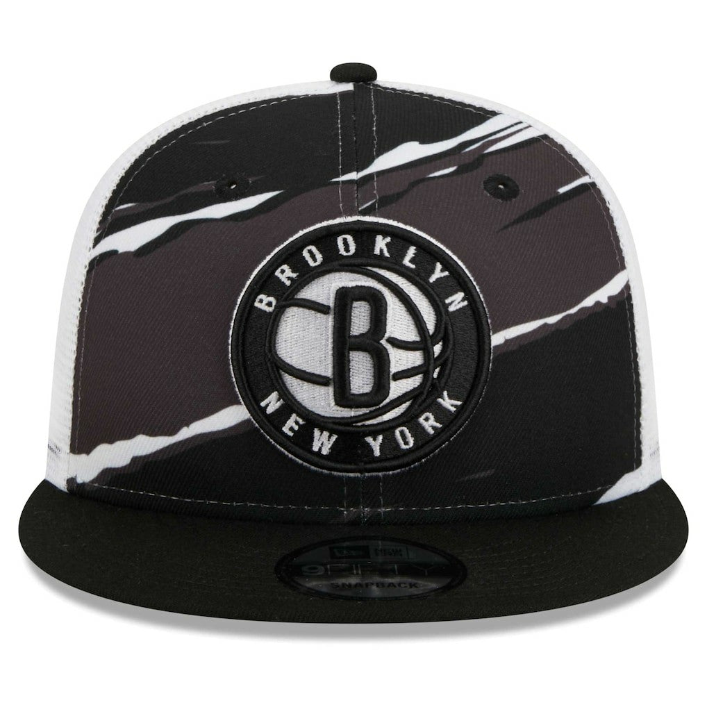 Brooklyn Nets Tear Trucker 9FIFTY Adjustable Hat Black/White | New Era discount